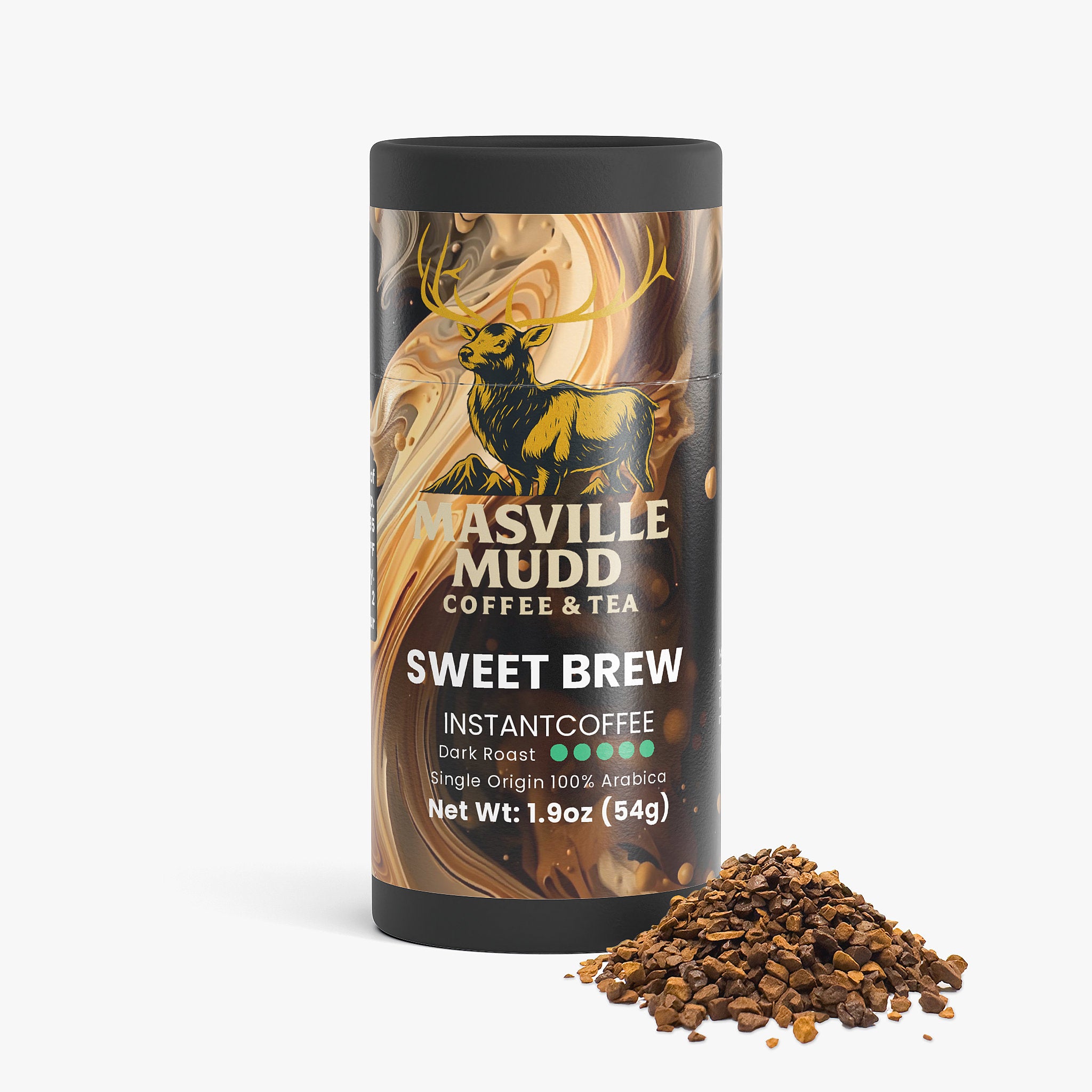 MASville Mudd's SWEET BREW Instant Coffee (Dark Roast)