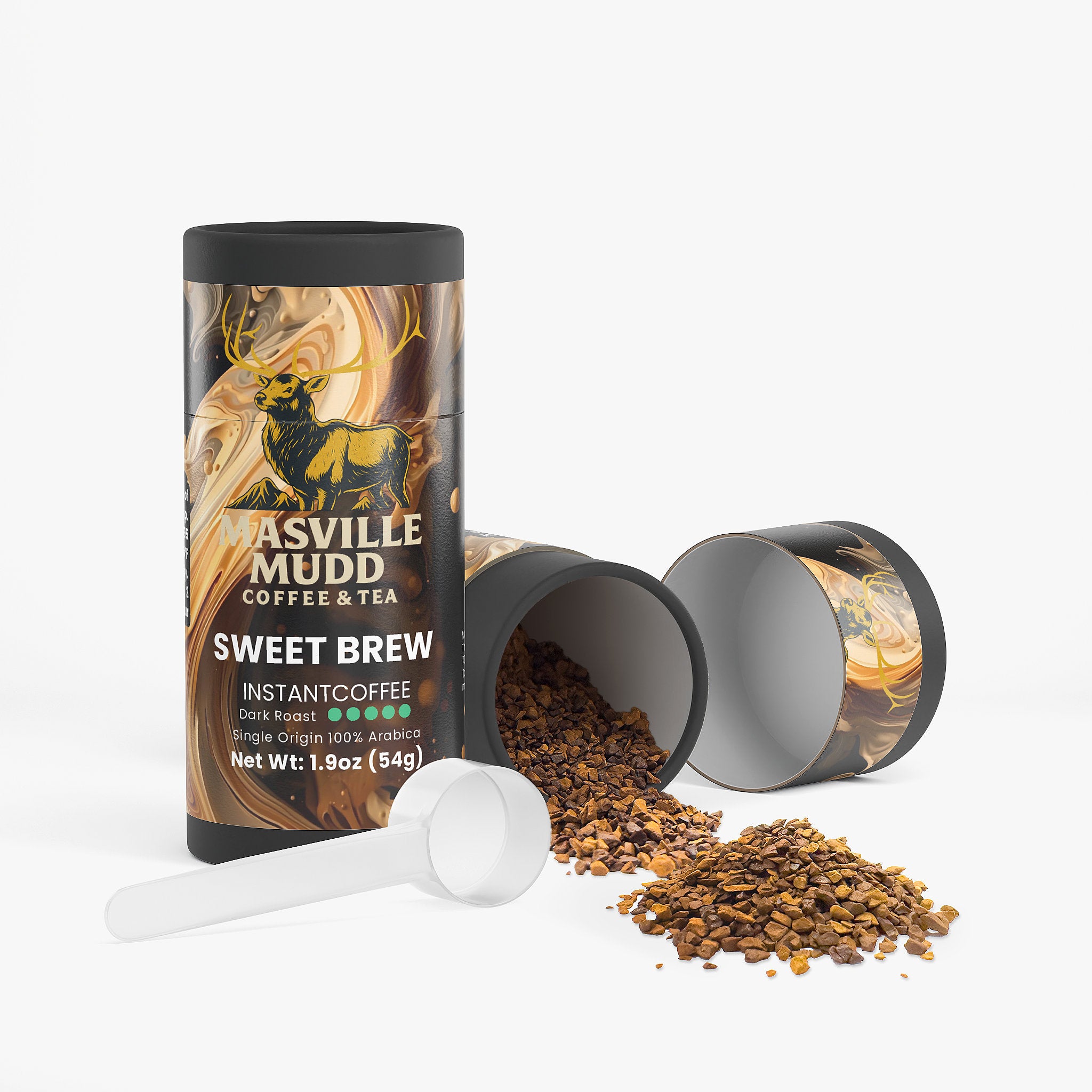 MASville Mudd's SWEET BREW Instant Coffee (Dark Roast)