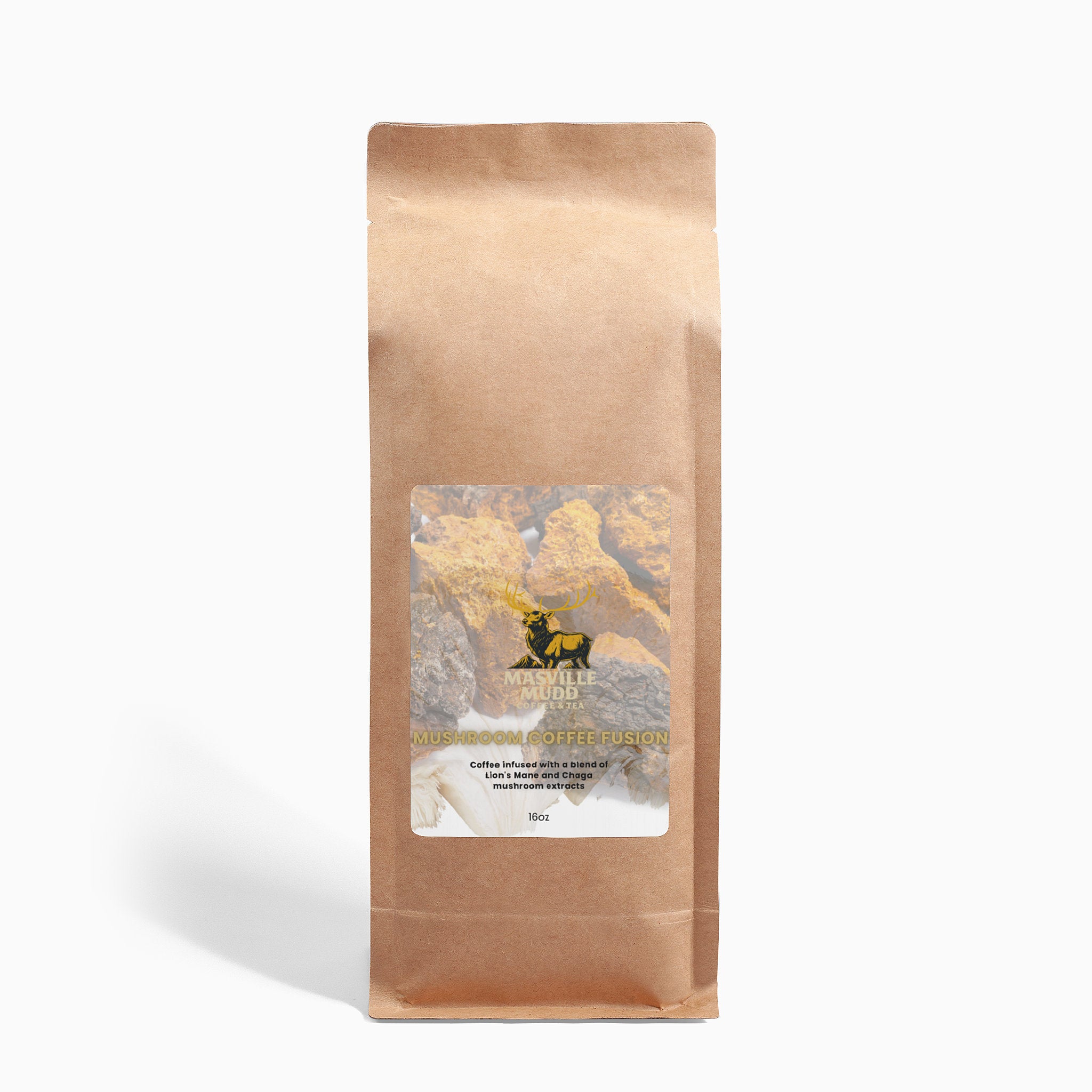 MASville Mudd MUSHROOM COFFEE FUSION - Lion’s Mane & Chaga (16oz)