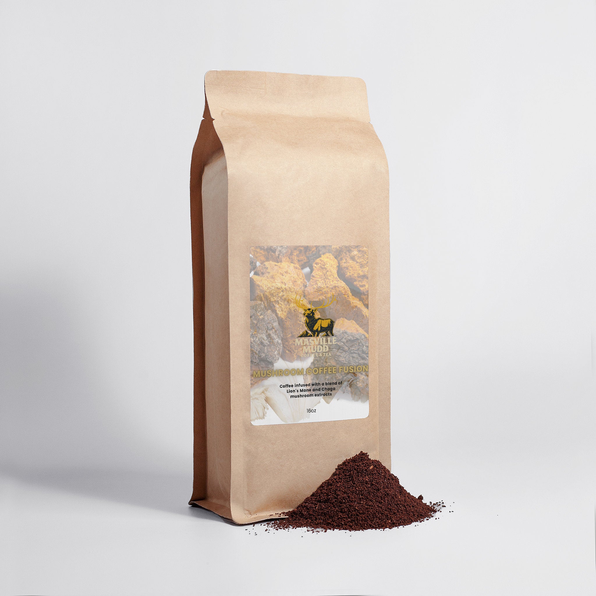 MASville Mudd MUSHROOM COFFEE FUSION - Lion’s Mane & Chaga (16oz)