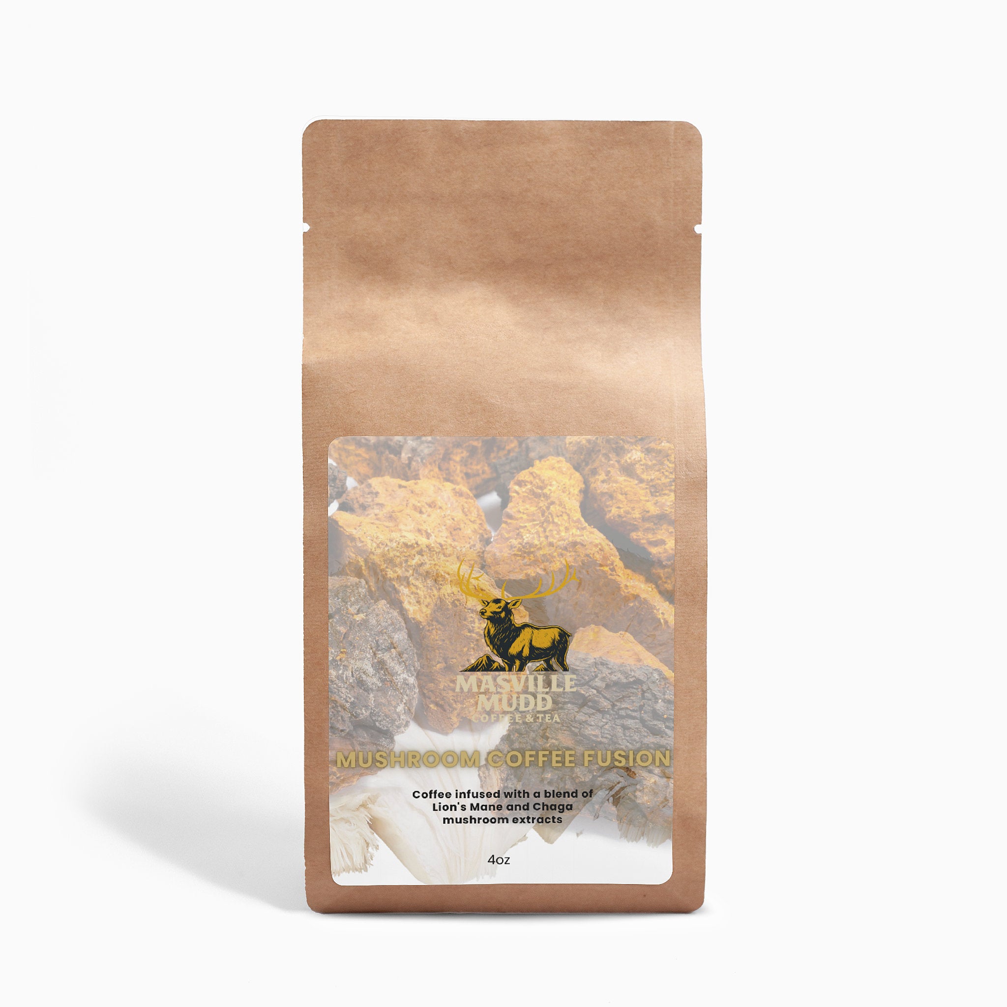 MASville Mudd MUSHROOM COFFEE FUSION- Lion’s Mane & Chaga (4oz)