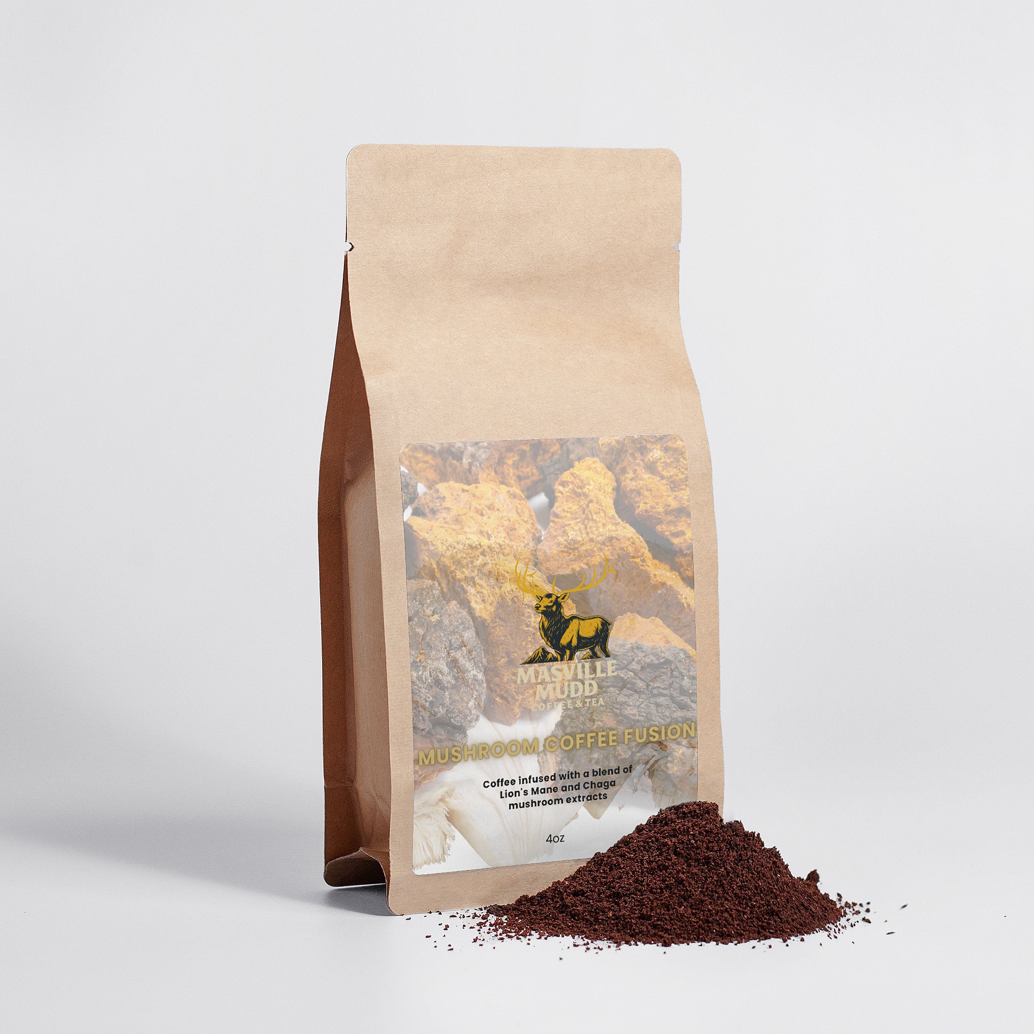 MASville Mudd MUSHROOM COFFEE FUSION- Lion’s Mane & Chaga (4oz)